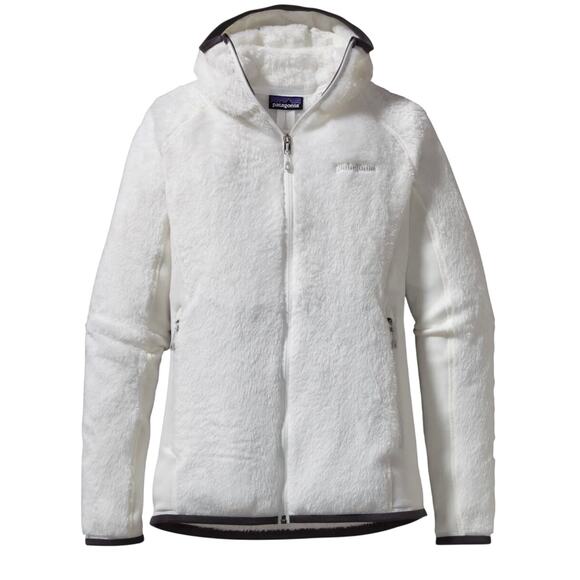 Patagonia Women’s Full Zip Fleece Hoodie White Extra Small XS R3 Hoody - Picture 1 of 9